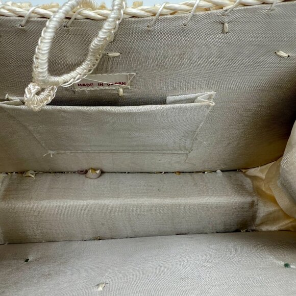 Vintage 1960s Handbag with plastic flowers - Picture 4 of 13